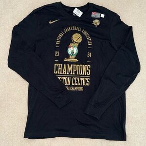 Boston Celtics Locker Room Championship Long Sleeve Large Nike Tee